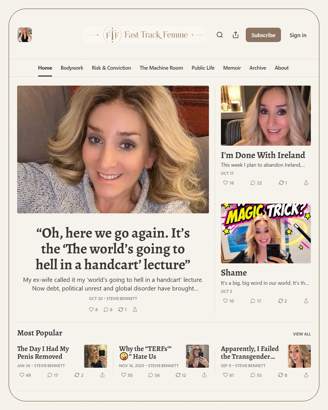 The Fast Track Femme site